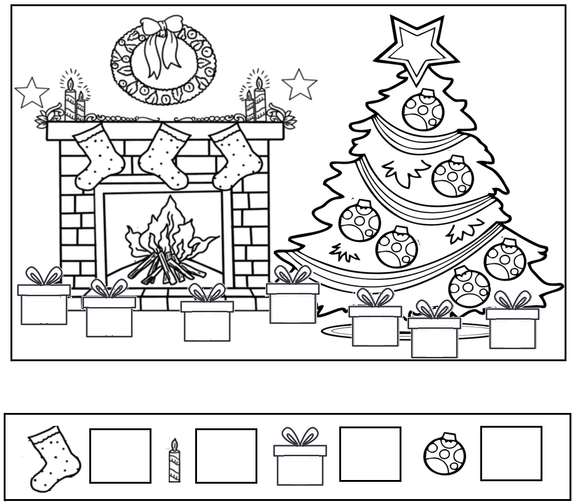 Download this free kindergarten Christmas worksheet in PDF form .