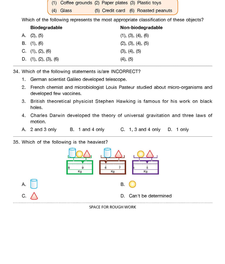 GK Olympiad Class 6 - Sample question paper 06
