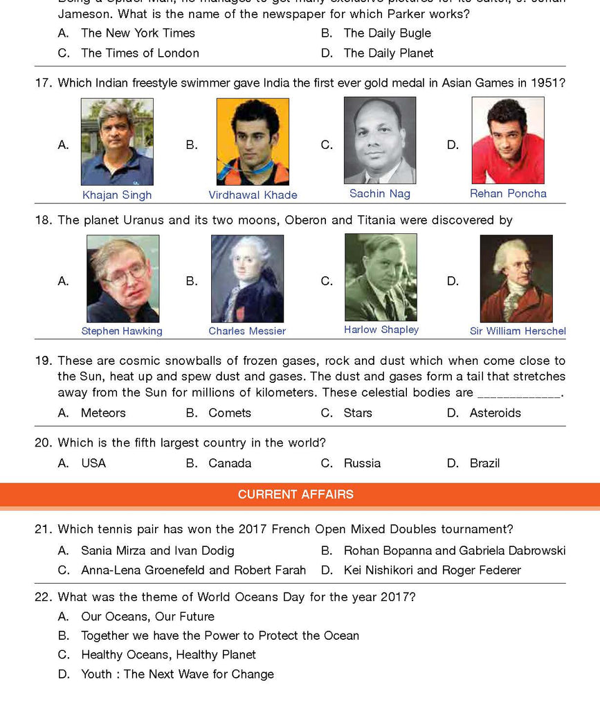 GK Olympiad Class 6 - Sample question paper 09