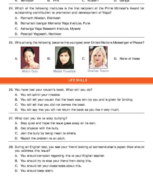 GK Olympiad Class 6 - Sample question paper 10