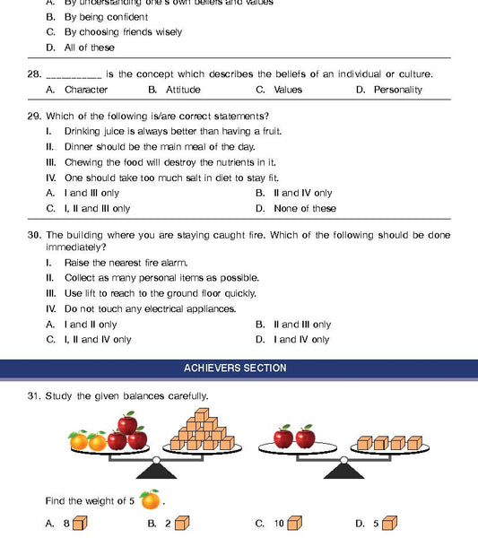 GK Olympiad for Class 7 - Sample question paper 02