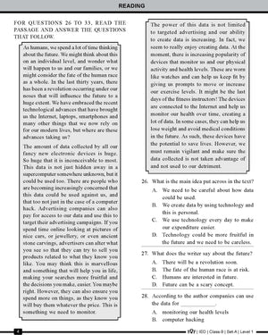 English Olympiad Class 10 - Sample question paper 14