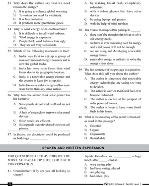 English Olympiad Class 10 - Sample question paper 15