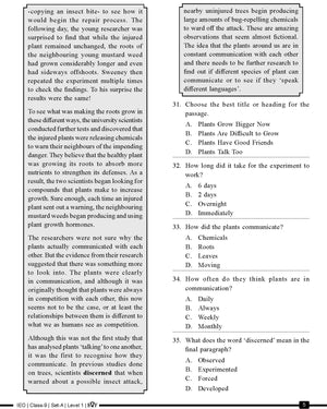 English Olympiad Class 10 - Sample question paper 7