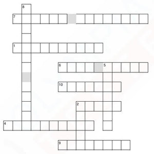 Science crossword puzzle - Grade 5 - Animals #4
