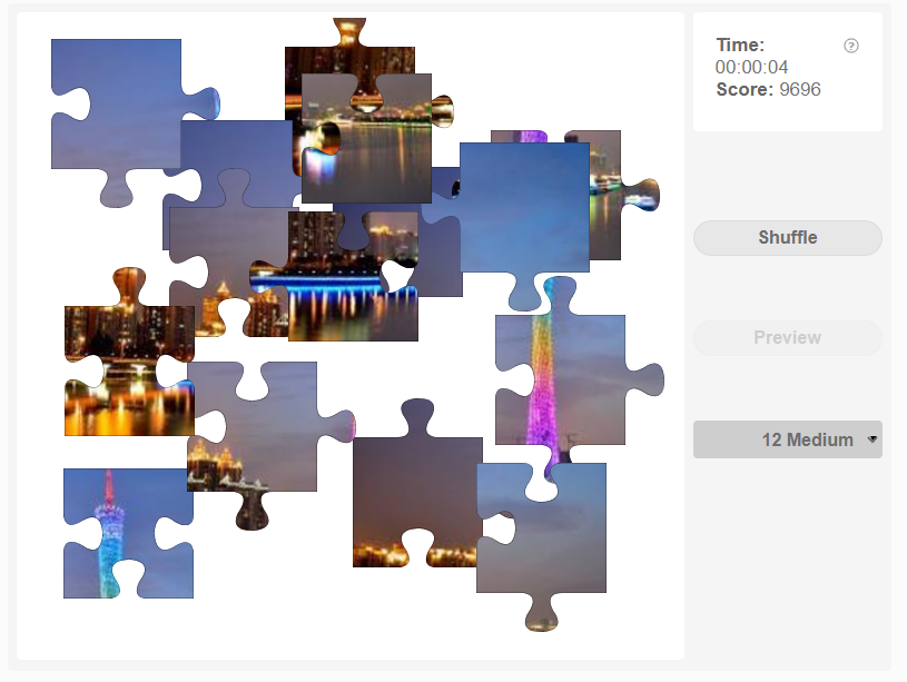 Canton tower Online jigsaw puzzle Olympiad tester