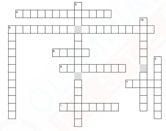Grade 5 Crossword puzzle - Science - Animals