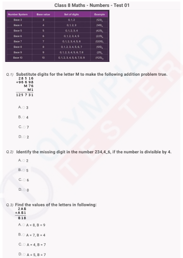HOTS Questions - Playing with numbers - Class 8 Maths