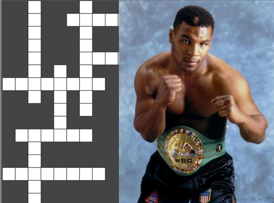 Online crossword puzzle on boxing legends Olympiad tester
