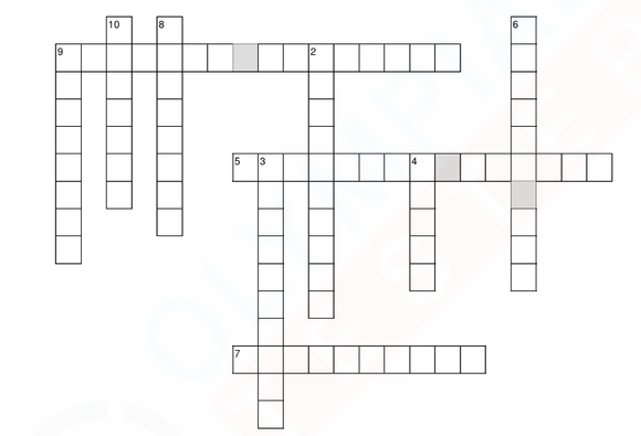 Grade 5 Science crossword puzzles - Pollution and calamities