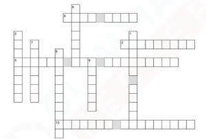 Science crossword - Work, Force and Energy - Puzzle #1
