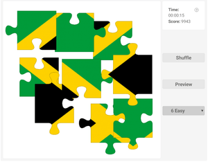 Online jigsaw puzzle - Country flag of Jamaica