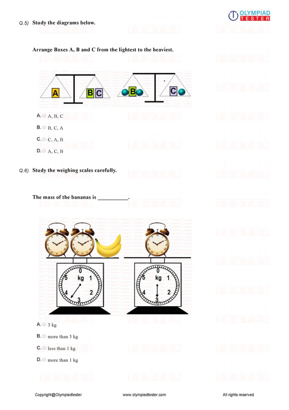 Class 2 IMO Maths Olympiad sample paper - Worksheet #1
