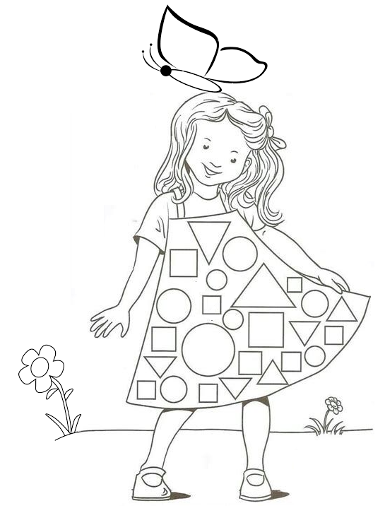 This worksheet on coloring shapes is a free printable kindergarten math worksheet.