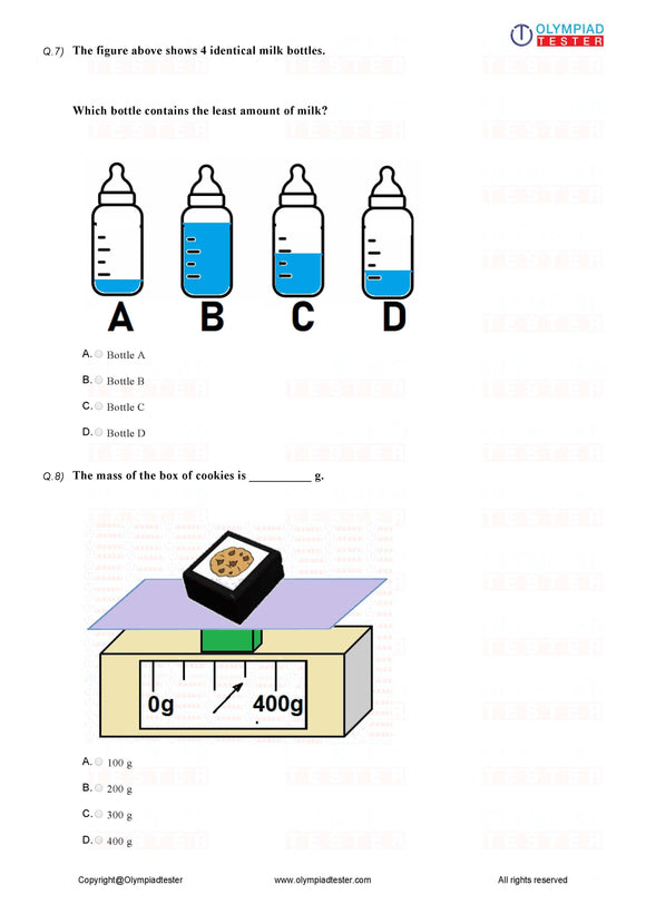 Class 2 IMO Maths Olympiad sample paper