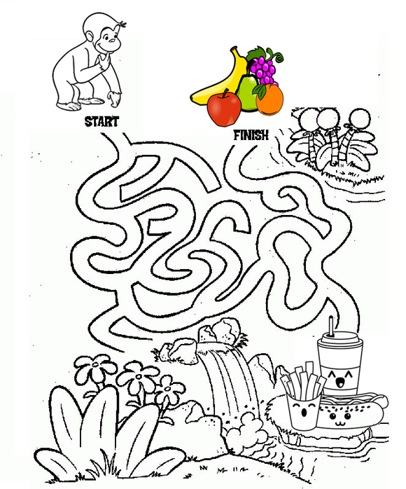 Download this easy printable maze in PDF format.
