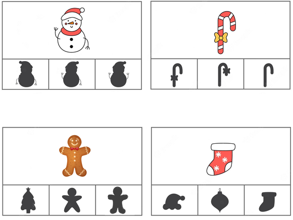 Download this free kindergarten worksheet on shadow matching.