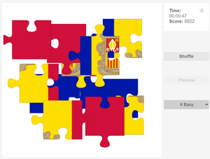 Online jigsaw puzzle - Country flag of Andorra