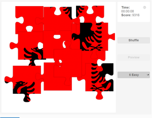 Online jigsaw puzzle - Country flag of Albania