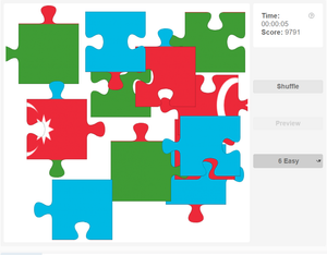 Online jigsaw puzzle - Asian flag #3