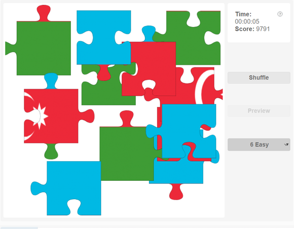 Online jigsaw puzzle for kids on country flag of Azerbaijan will teach new facts while you try to solve this online jigsaw puzzle with 6 to 108 pieces or at various difficulty levels 