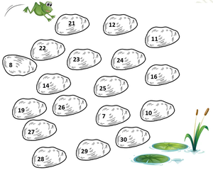 Frog Number Sequence Maze