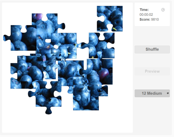 Online jigsaw puzzles - Plants - Blueberries