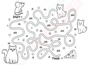 Maze Fun: Help the Hungry Mouse Find the Cheese!