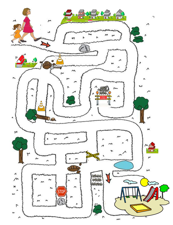 This is a free easy kindergarten maze printable.