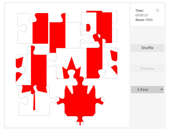 Online jigsaw puzzle on country flags - Canada