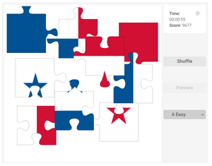 Online jigsaw puzzle - Country flag of Panama
