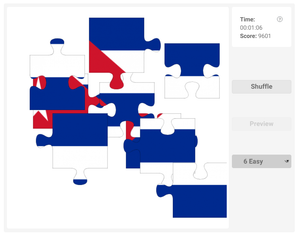Online jigsaw puzzle - Country flag of Cuba