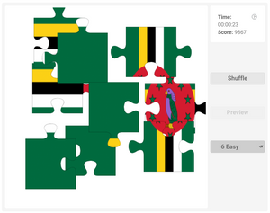 Online jigsaw puzzle - Country flag of Dominicia