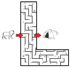 Kindergarten Maze Worksheet - Letter L