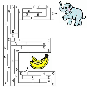 Kindergarten Maze Worksheets - Letter E Maze