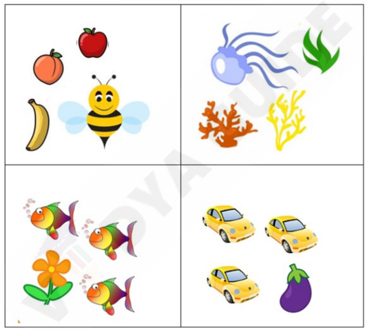 Printable Kindergarten PDF worksheet - LKG #36 37 38