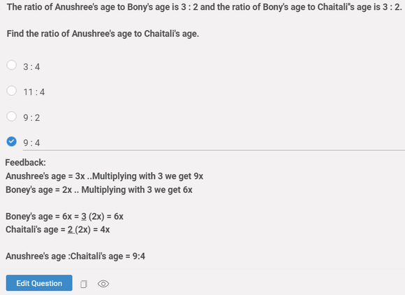 Class 6 Maths Olympiad questions with solutions  on Ratio and proportion for Class 6 is prepared by olympiadtester for MAths Olympiad . This sample test is for for Class 6 Maths Olympiad preparation(IMO,iOM,NSTSE,NIMO,ASSET Maths,ICAS/IAIS Maths).