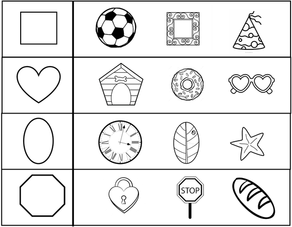 Download our printable kindergarten math worksheets on shapes in PDF format.