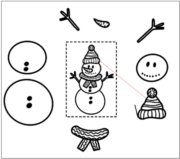 Download this free kindergarten winter worksheet on snowman in PDF format.