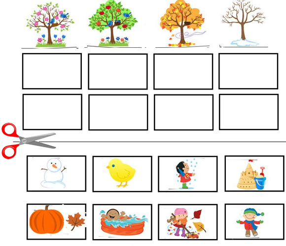 Download and print our free preschool worksheets on weather and seasons to support the teaching of seasonal changes in LKG, UKG and Montessori.  