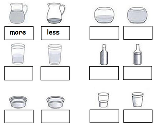 Fun estimation worksheet for kids to compare quantity of objects