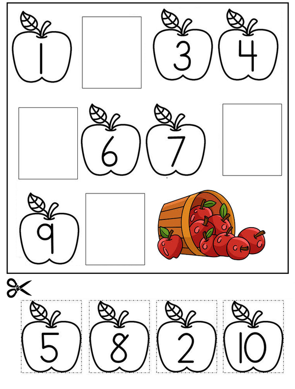 Number worksheet for preschool
