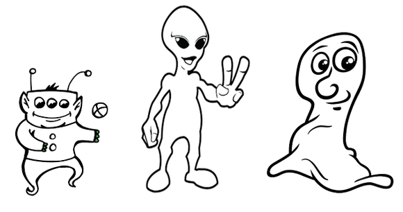 An alien-themed worksheet for kindergarten students to compare heights and practice coloring the tallest and shortest aliens.