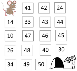 Mouse Number Sequence Maze