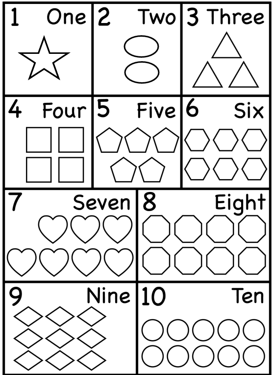 Free Printable Number, Shape And Color Flashcards Numbers, 52% OFF