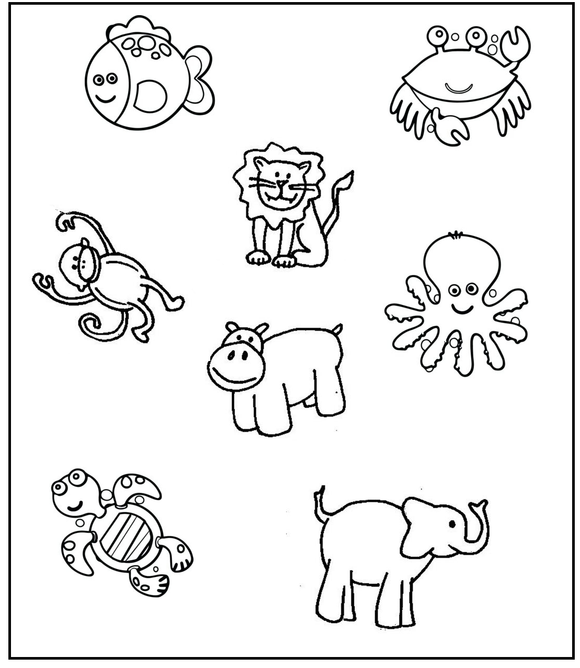 Download and print our free kindergarten worksheets in PDF form. This worksheet is on occean animals.