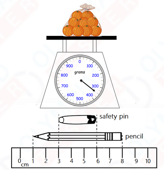 Math Sample Test for Grade 2 on Length, Weight and Capacity