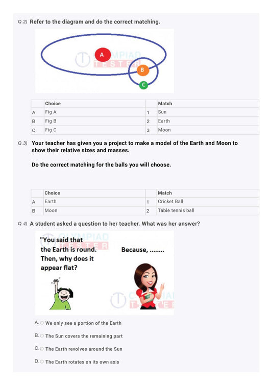 Class 2 Science HOTS - Earth & Universe - PDF MCQ Worksheet 02