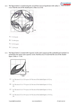 Class 7 Maths - Perimeter and Area - Worksheet 08