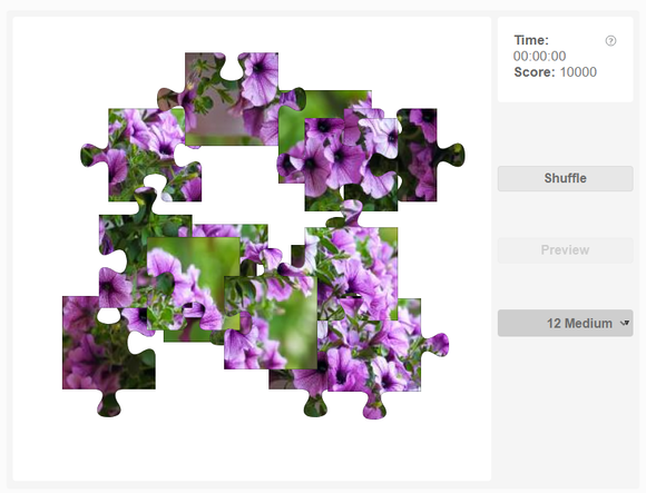 Online jigsaw puzzles - Petunia